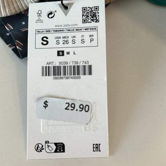 Zara long sleeve knit crop. - Picture 3 of 3